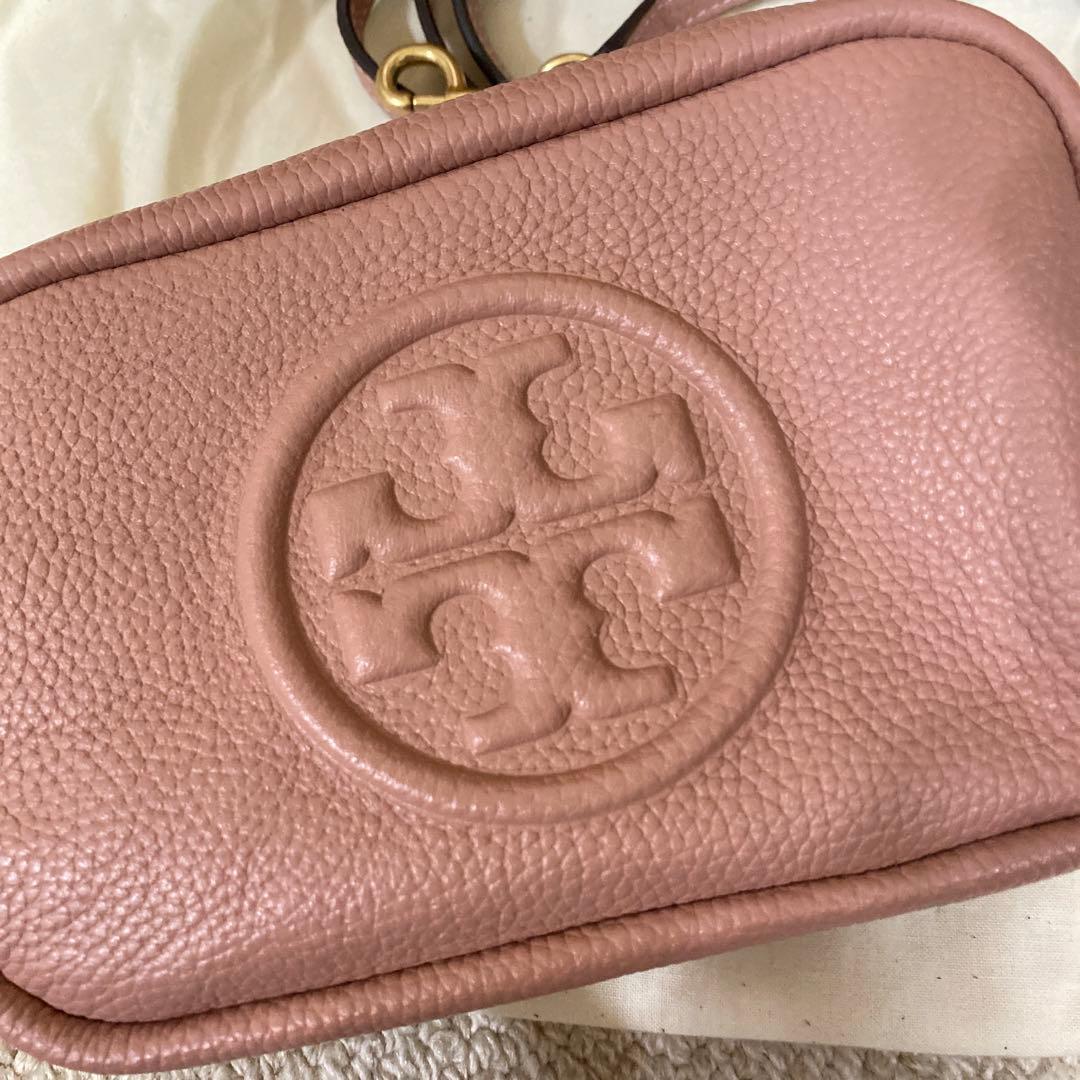 Tory Burch ピンク レザー ショルダーバッグ