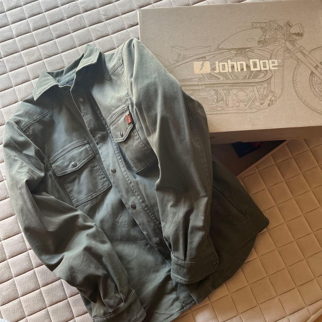 John Doe ジョンドゥー　XTMモトシャツ　オリーブXS