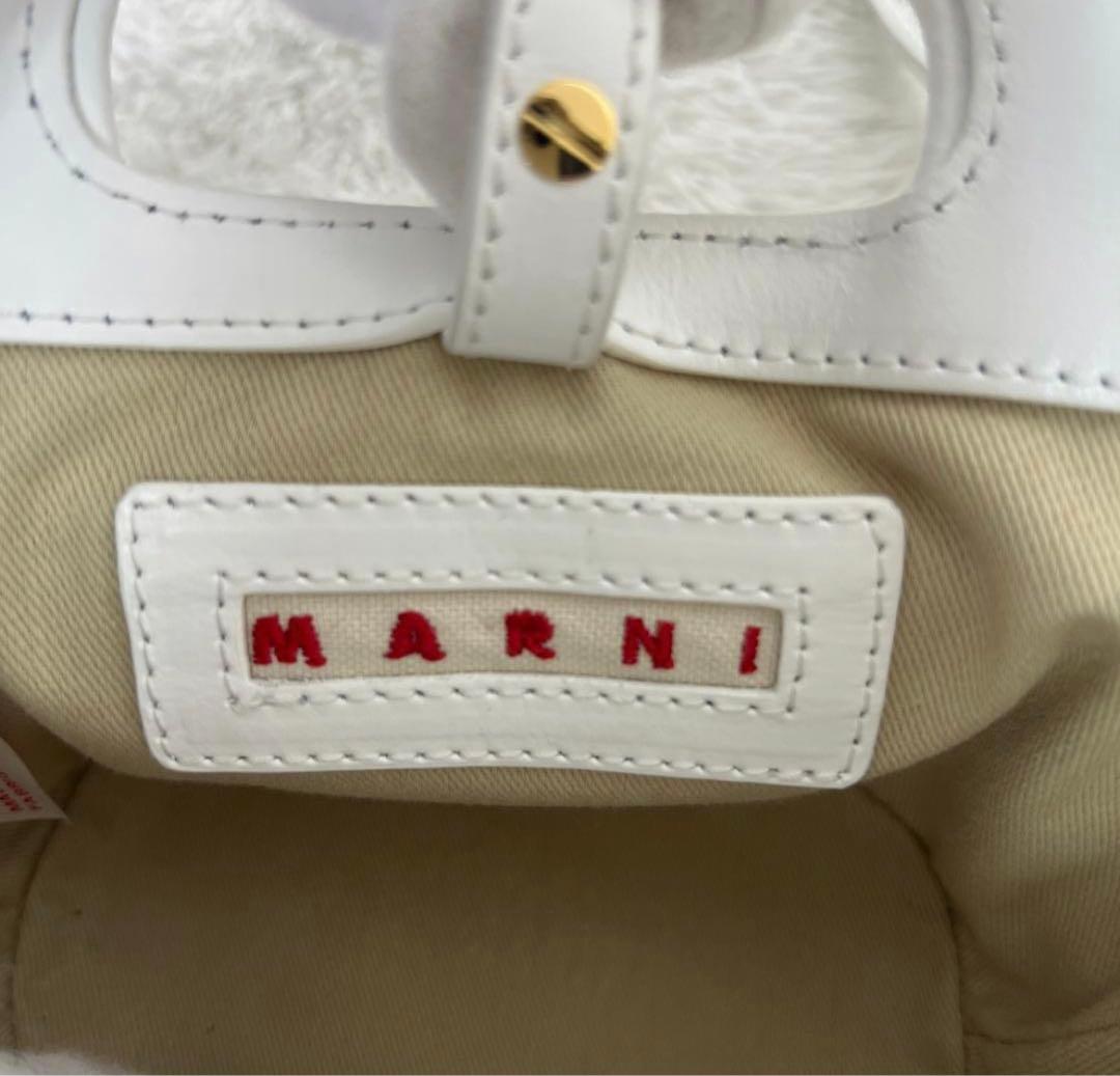 MARNI かごバッグ ホワイト/ベージュ