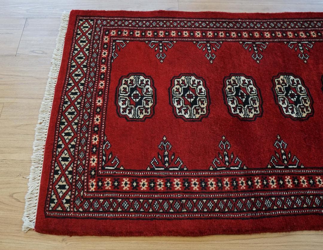 トルクメン ボハララグ 手織り絨毯 93×62cm パキスタン