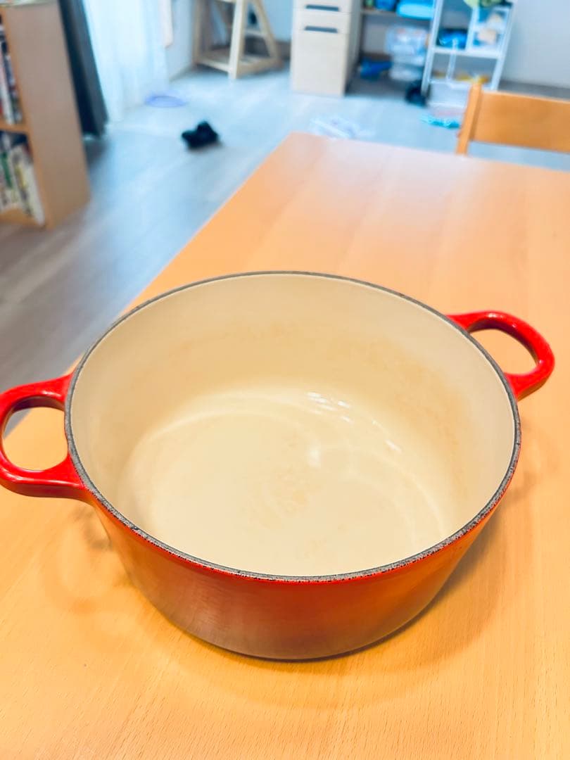 LE CREUSET ココットロンド 赤 両手鍋 鋳鉄製