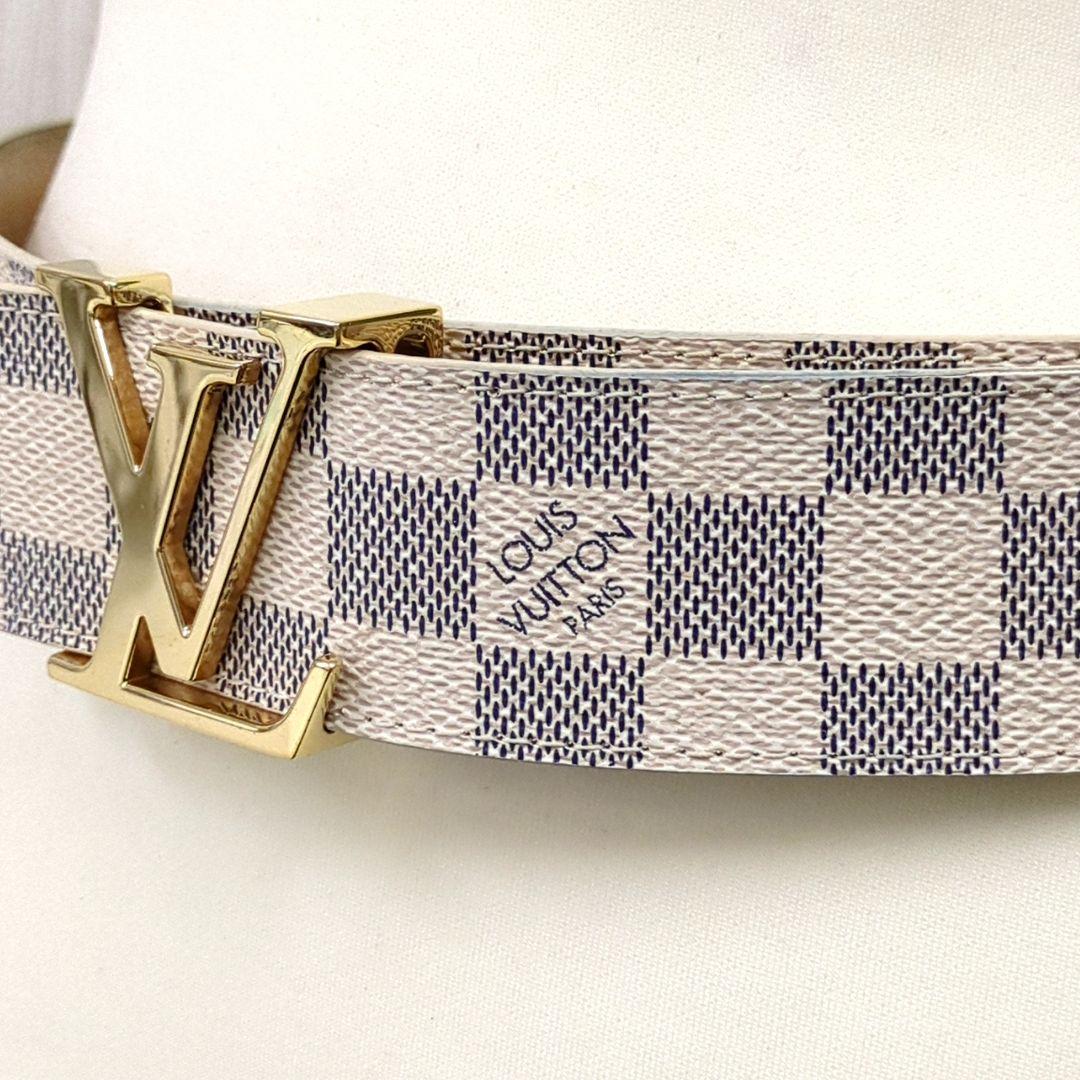 ルイヴィトン サンチュール LVイニシャル ベルト ダミエアーズ ホワイト