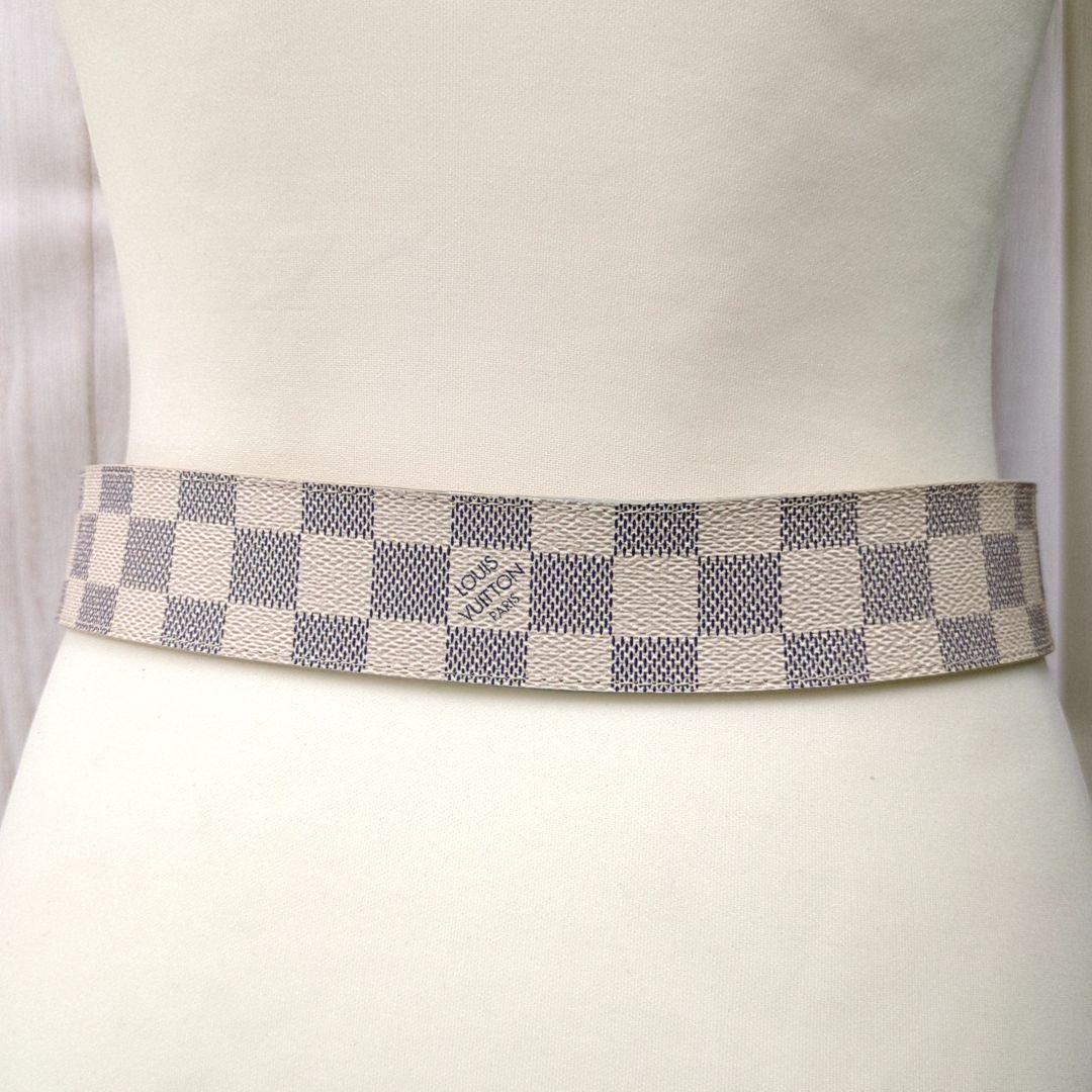 ルイヴィトン サンチュール LVイニシャル ベルト ダミエアーズ ホワイト