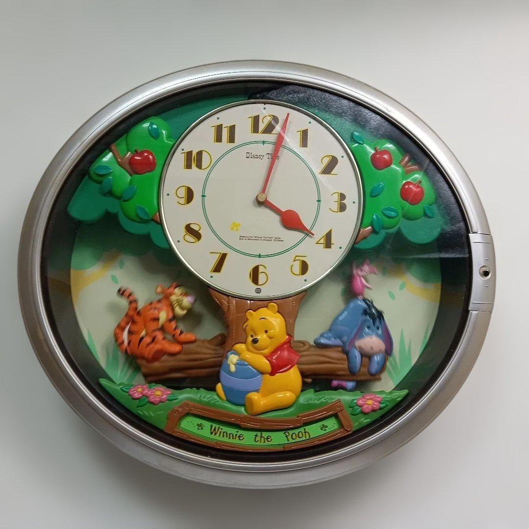 【稼働品】ディズニー　SEIKO　FW517S 掛け時計　くまのプーさん