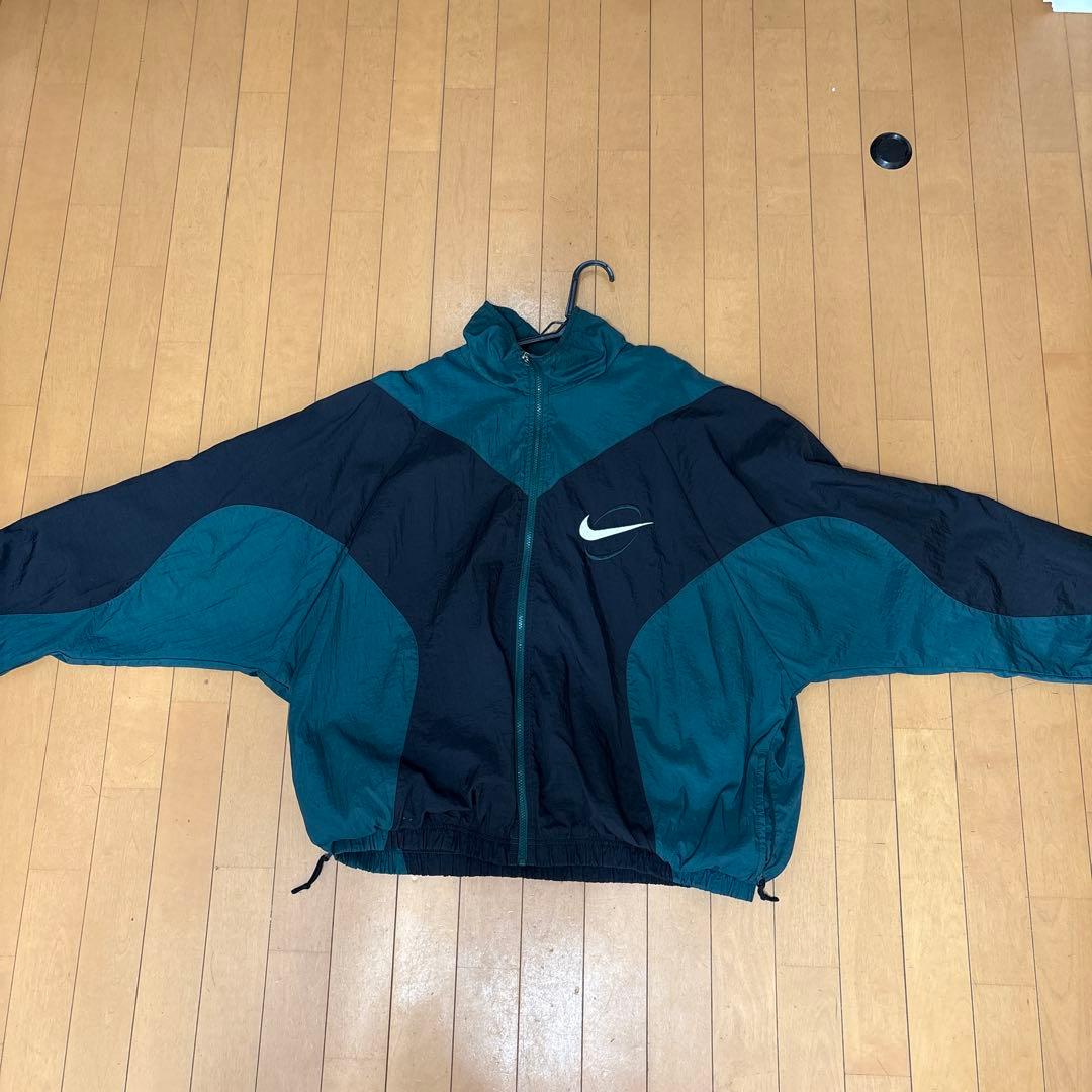 NIKE ナイキ 　ナイロンジャケット 90's古着　XL刺繍　銀タグ メンズ