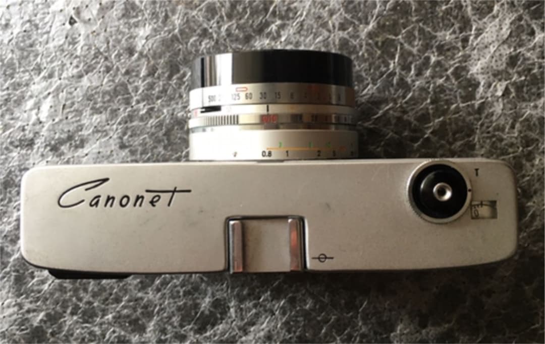 初代Canonet カメラ　革ケース付き　キャノネット　キャノン　キヤノン