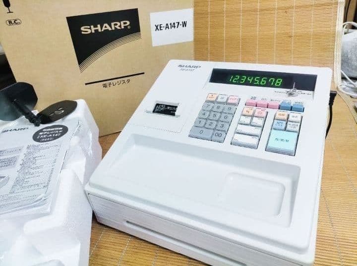 シャープレジスター　XE-A147　PC連携売上管理フル設定無料　102044