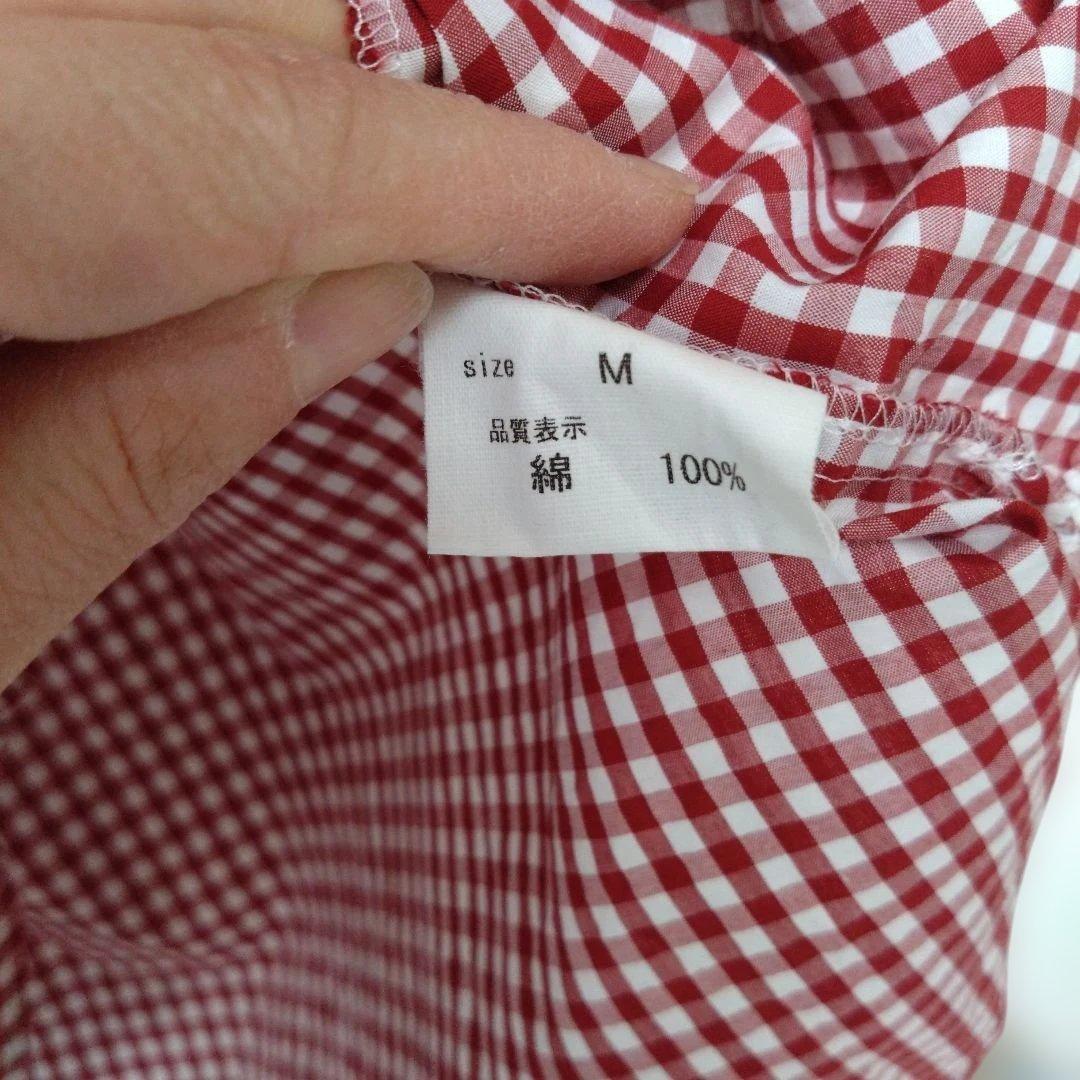 【最終値下げ】Pot and Tea ギンガムチェック長袖ブラウス