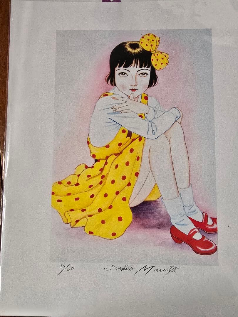 丸尾末広　複製原画　少女椿　みどりちゃん　2枚セット