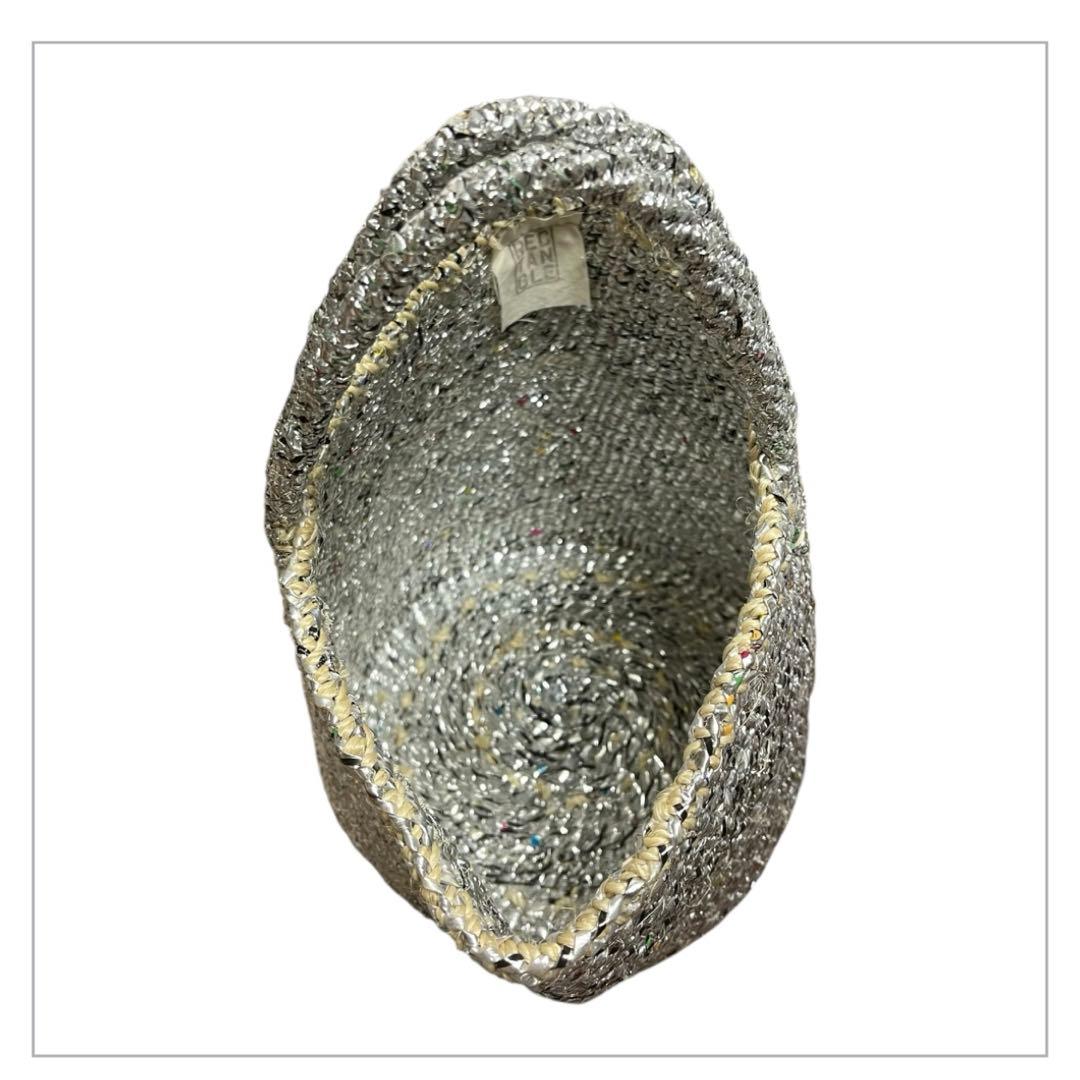 【美品】　RECTANGLE シルバーバッグ かごバッグ レクタングル