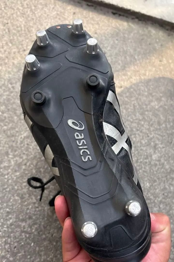 asics ラグビーシューズ スパイク 黒
