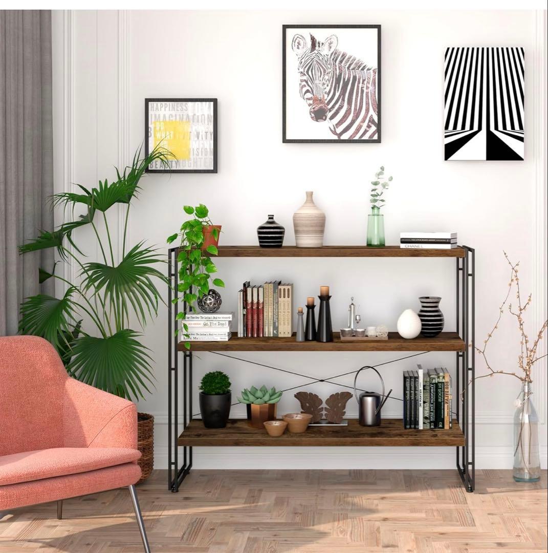 インテリア共和国 オープンシェルフ ラック 木製 3段　※未開封