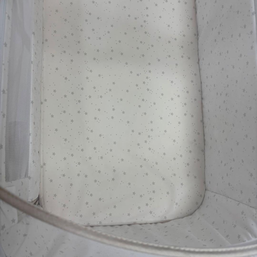 【美品】HZDMJベビーベッド 折りたたみ式 収納袋付　高さ６段階調節　添い寝