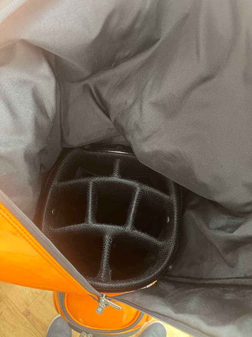 非売品 Jeep ジープ キャディバッグ エナメル オレンジ ゴルフ　車　自動車