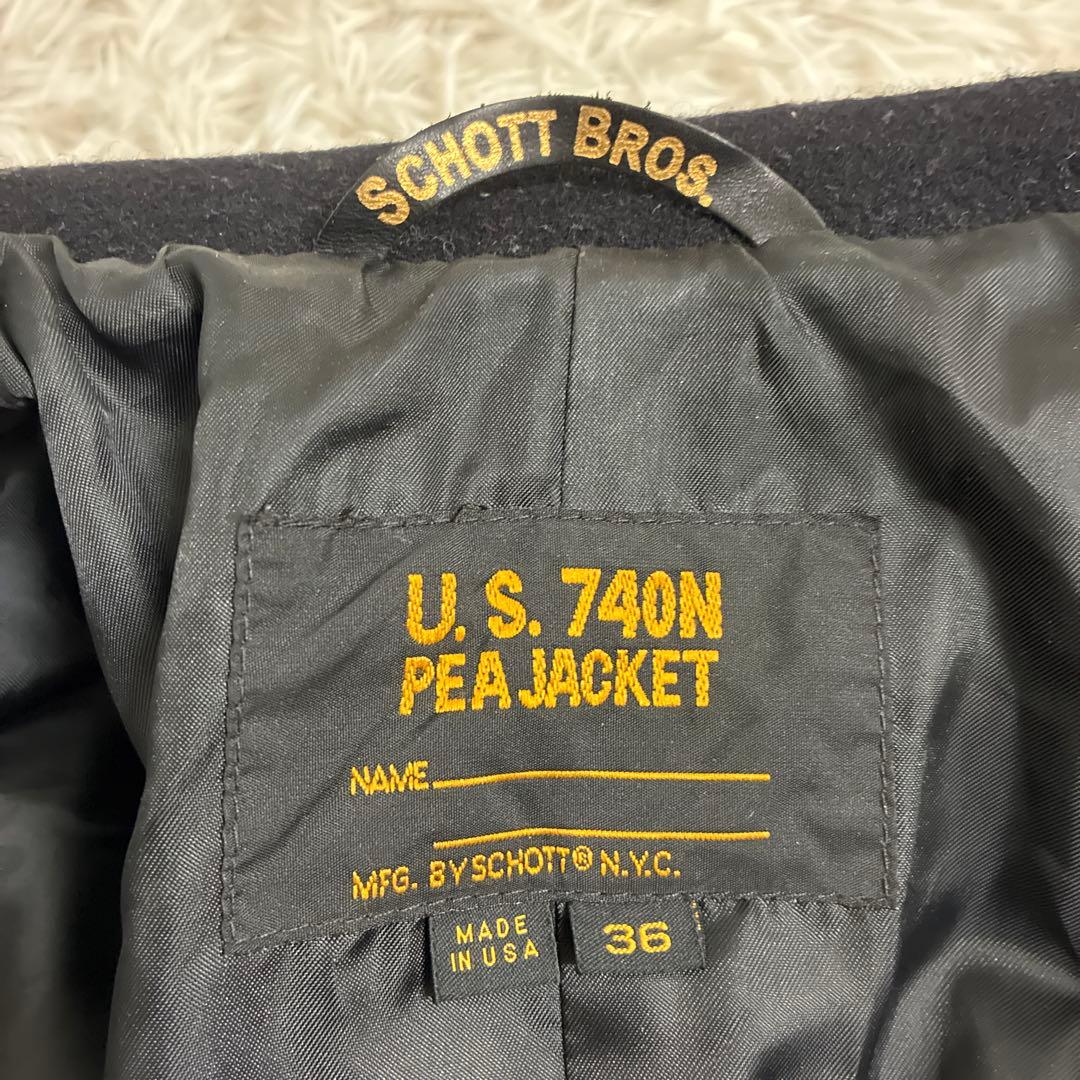 Schott 生産終了モデル 753UST 日本別注 希少　ピーコート 740N