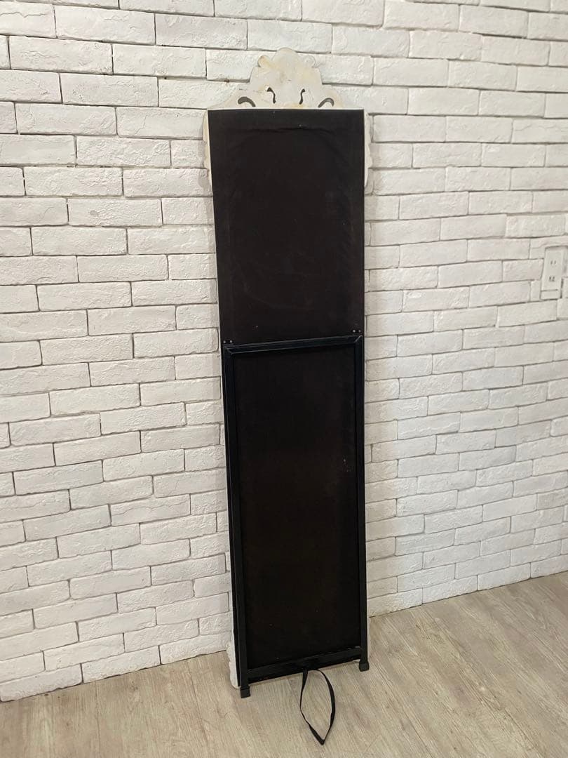 【東京都内23区配送無料】アンティーク　ジャビー　ホワイト　スタンドミラー　鏡