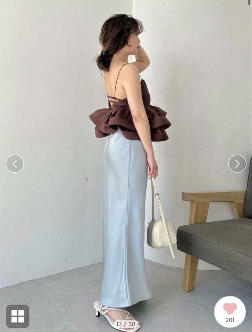 【タグ付き新品】FRAY I.D ラッフルヘムデザインキャミソール