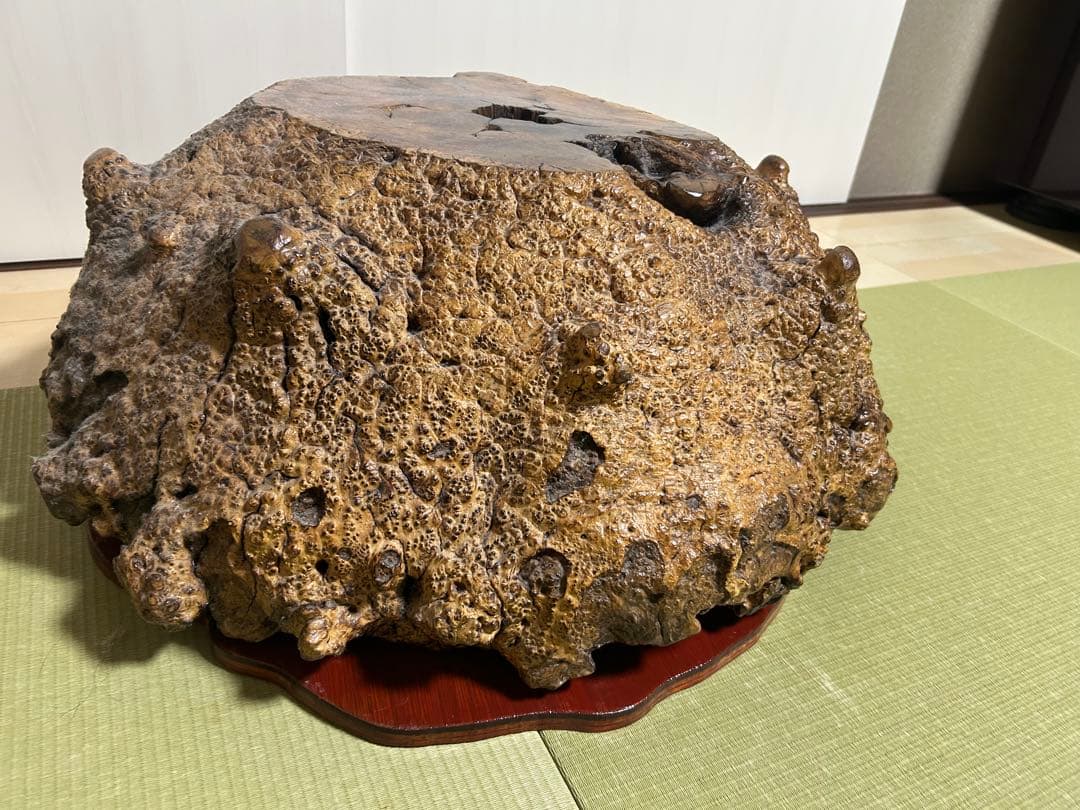 根卓 花台 一枚板 飾り台 古家具 古道具 アンティーク古美術 骨董　不規則形状