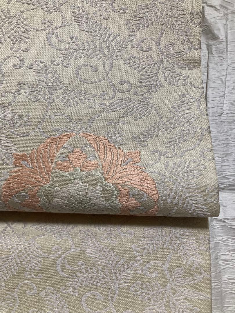 礼装用　名古屋帯　白地（生成り）