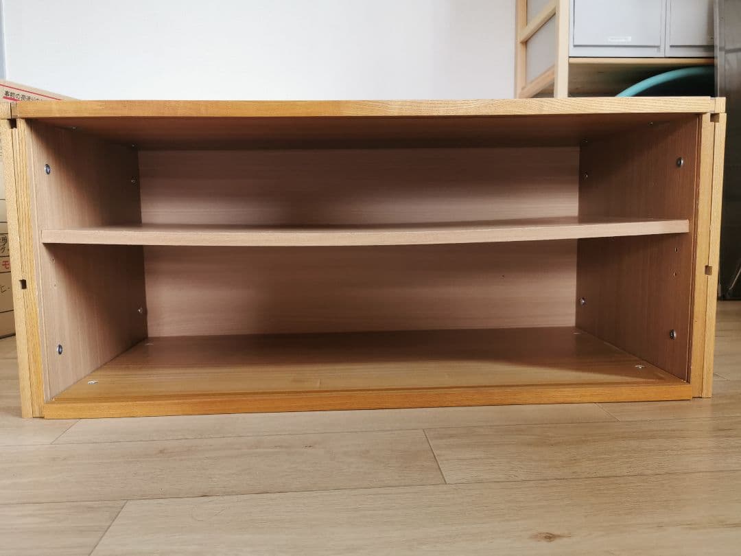 無印 ガラス戸つきユニットシェルフ用カップボード 棚