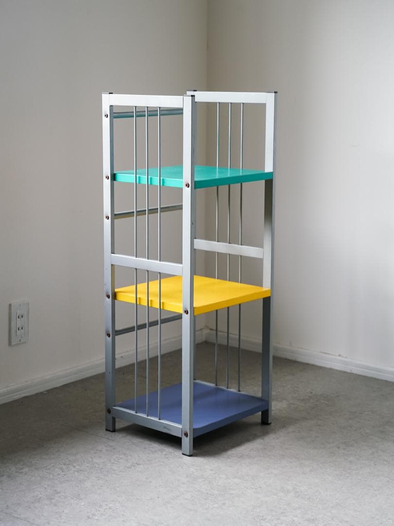 vintage shelf ポストモダン 3段 スチールシェルフ レトロポップ