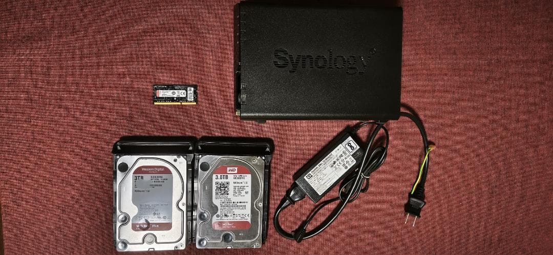 外付けハードディスク・ドライブ Synology DS218+ 2x3TB WD Red HDD
