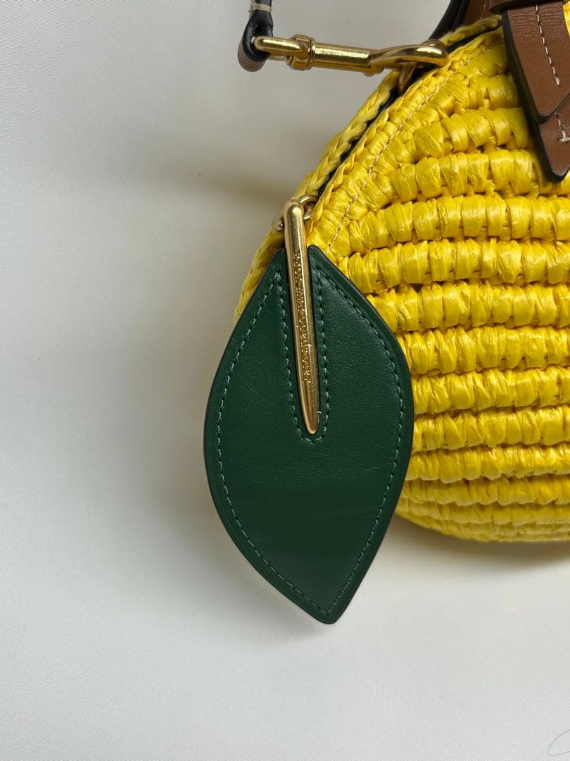 kate spade イエロー レモンドロップ　かごバッグ