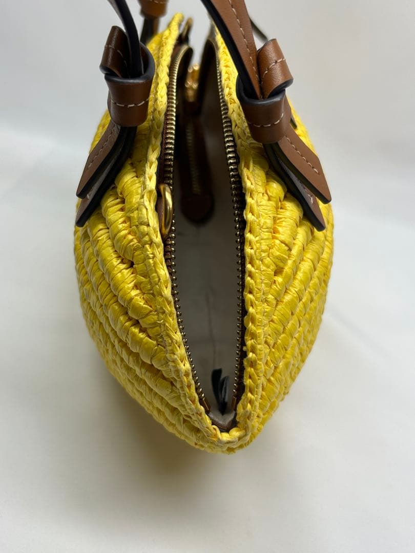 kate spade イエロー レモンドロップ　かごバッグ