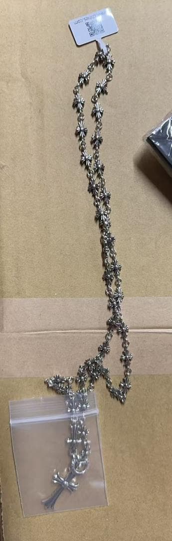 CHROME HEARTS クロスフラワー フルチェーン ネックレス シルバー