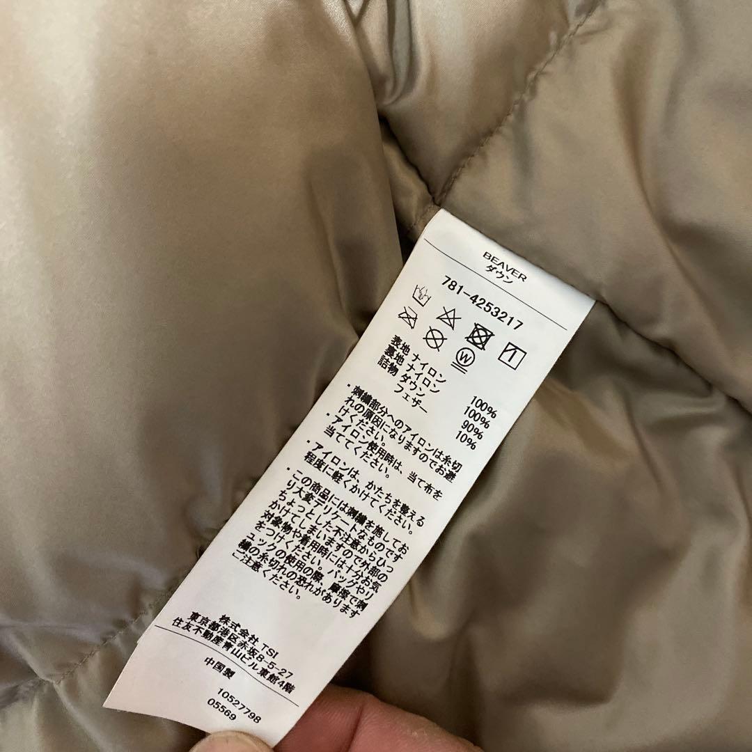 NANGA beaver ダウン 日本Lサイズ ロゴ刺繍