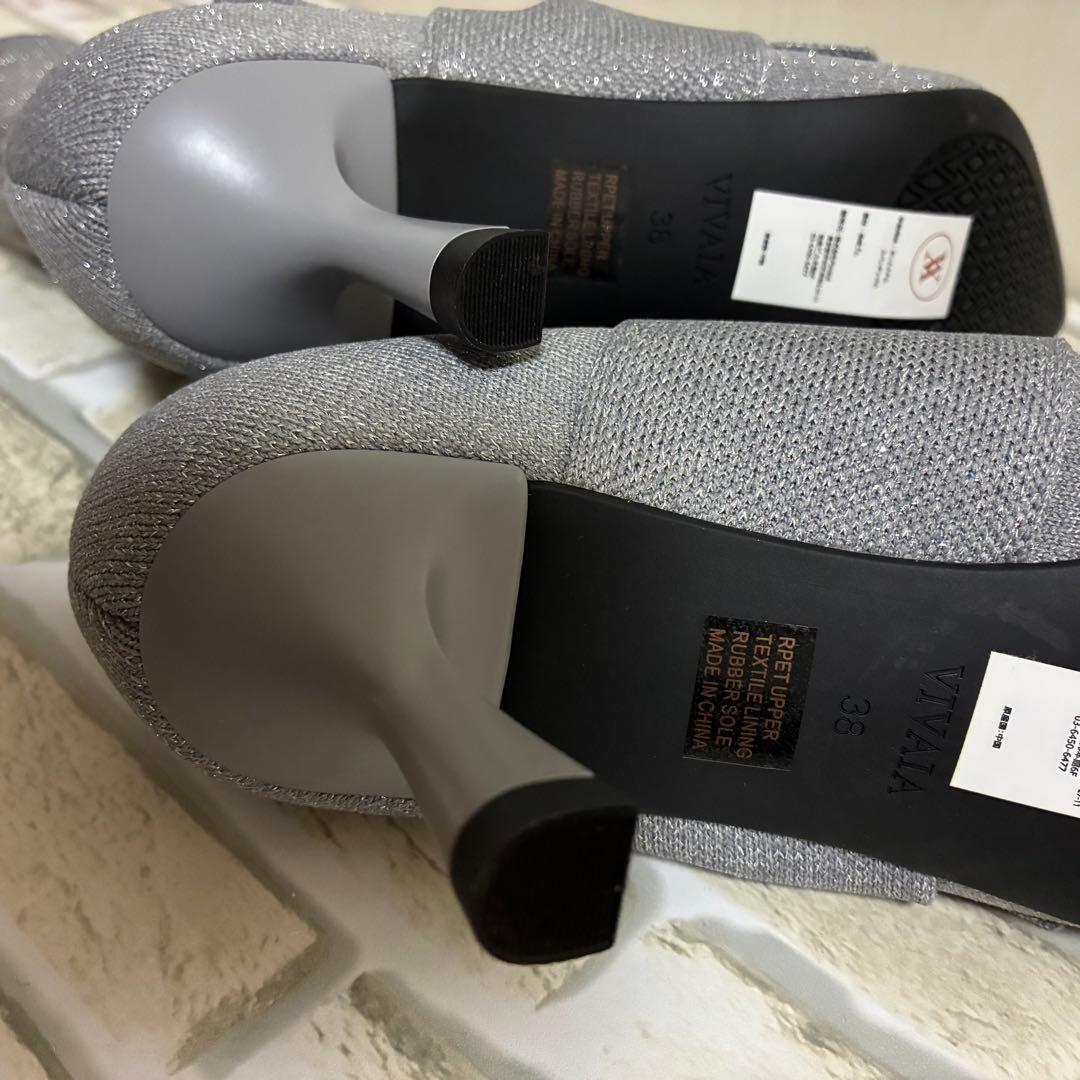 VIVAIA ポインテッドトゥ 撥水加工 アンクル ヒールブーツ38 サイズ