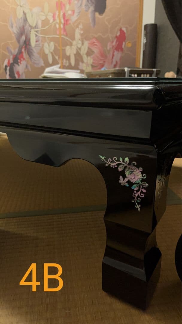 最終価格 高級螺鈿細工テーブル　鳳凰と亀