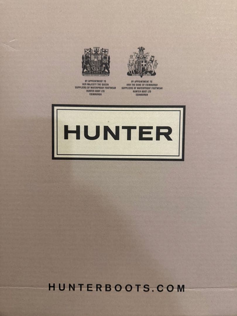 未使用級☆ ハンター HUNTER レインブーツ　長靴　ロング丈　黒　24cm