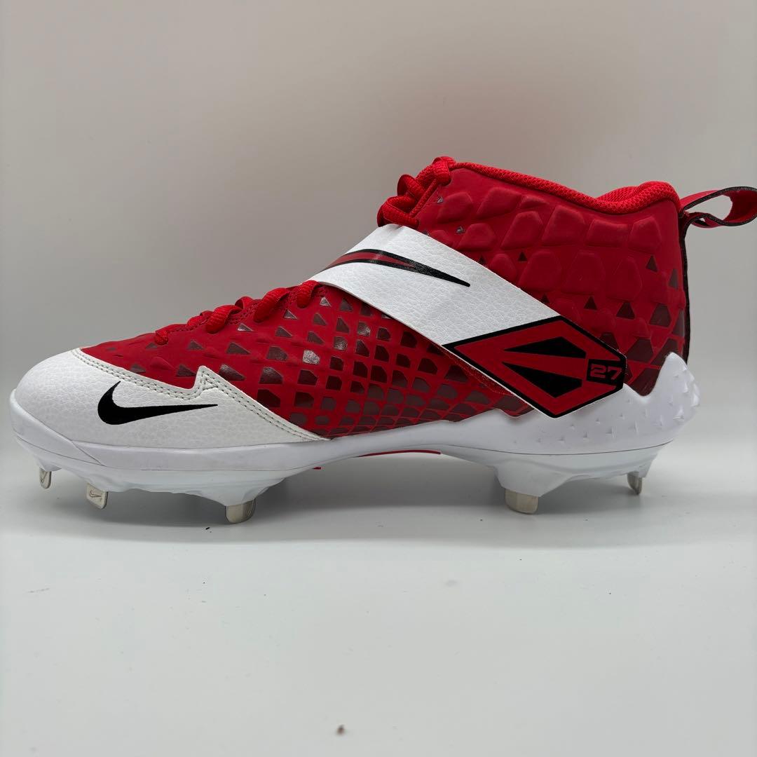 NIKE 野球　スパイク　金具　レッド 赤 27㎝ミドルカット 軽量