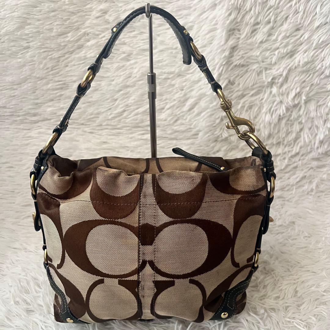 【超希少】COACH コーチ シグネチャー ターンロック ワンショルダーバッグ