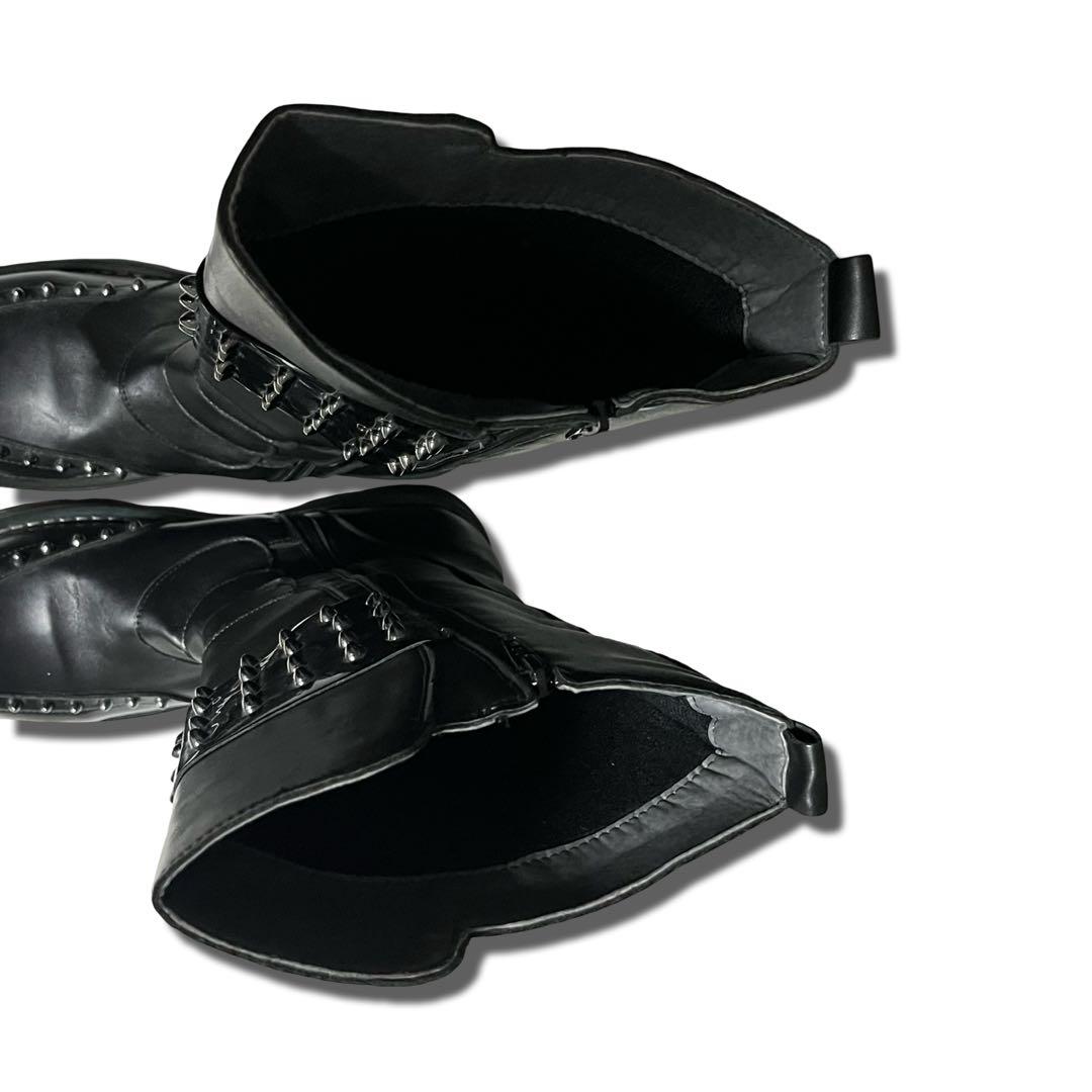 靴 00s archive long boots studs Y2K