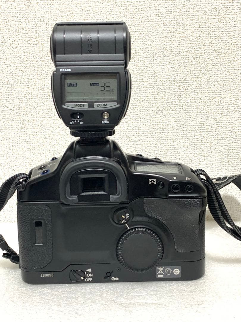 フィルムカメラ Canon EOS 1v SUNPAK PZ40X