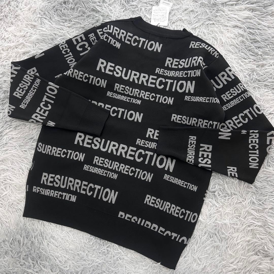 新品　レザレクション　ニット　セーター　ポリエステル　ブラック　Lサイズ