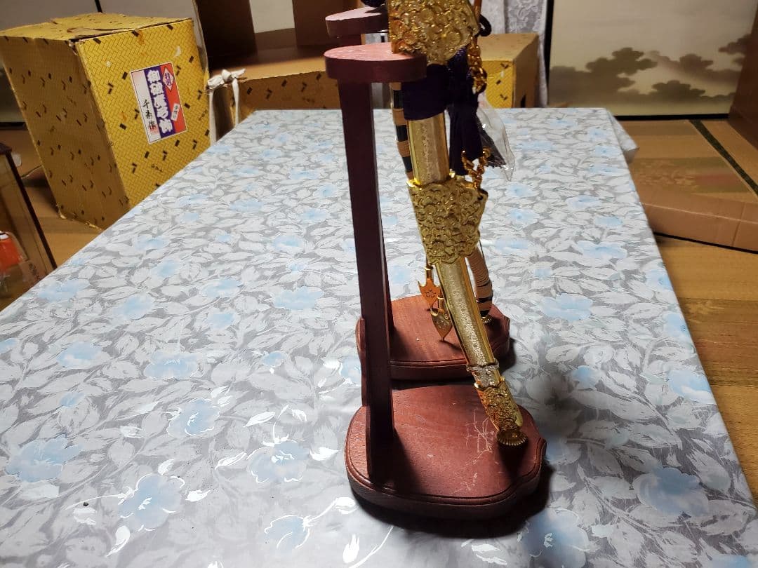 伝統的な五月人形 付属 刀 弓