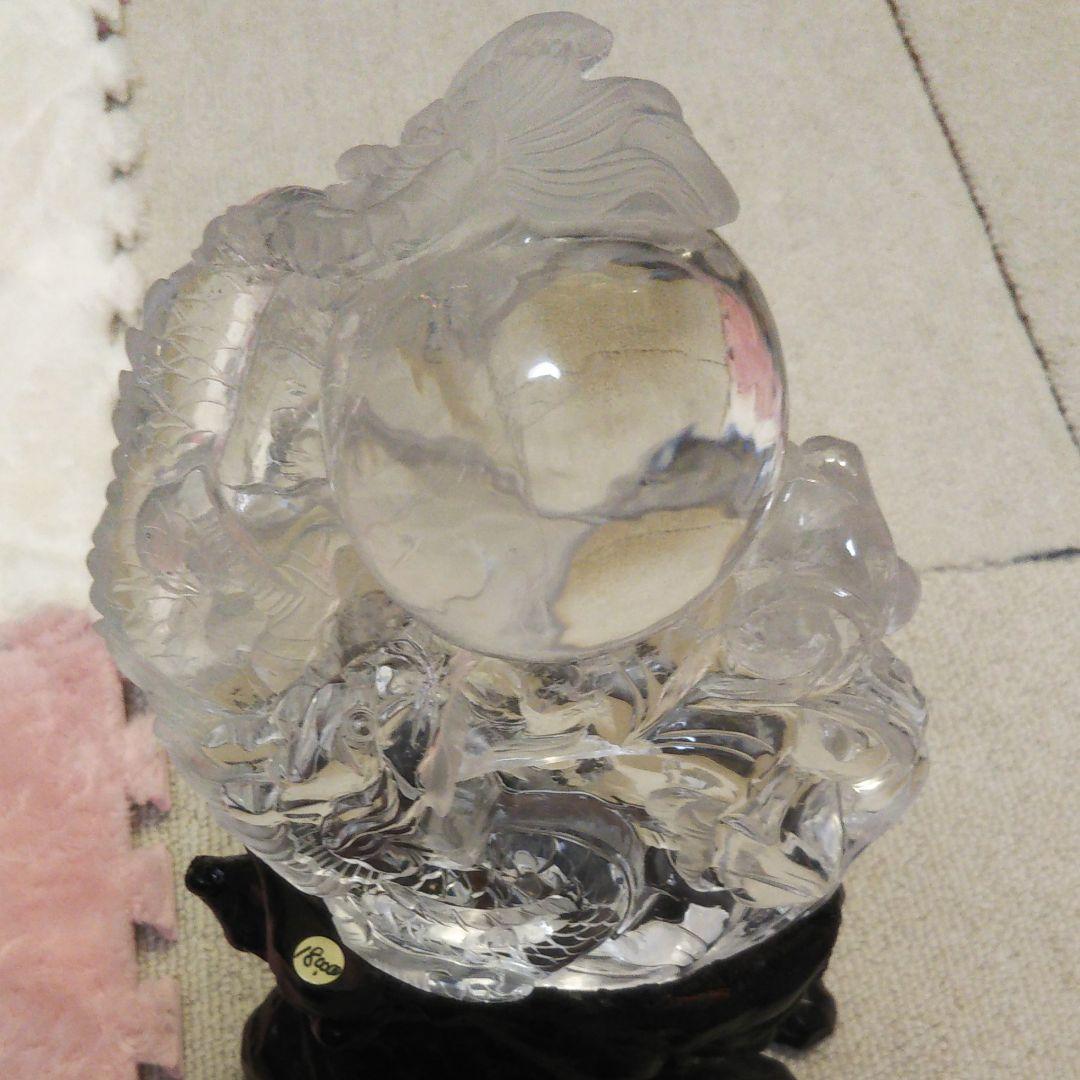水晶 彫刻 昇り龍 ブラジル産