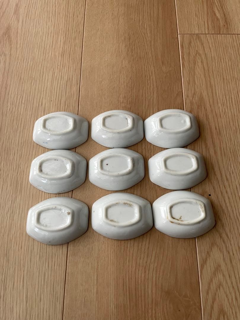 染め付け　青白磁 醤油皿9枚セット