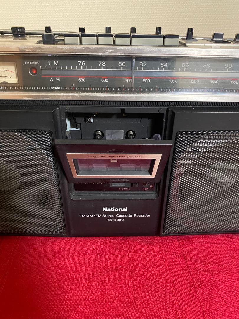 ナショナルラジカセRS-4350 希少カセット動作する　MAC ST-7