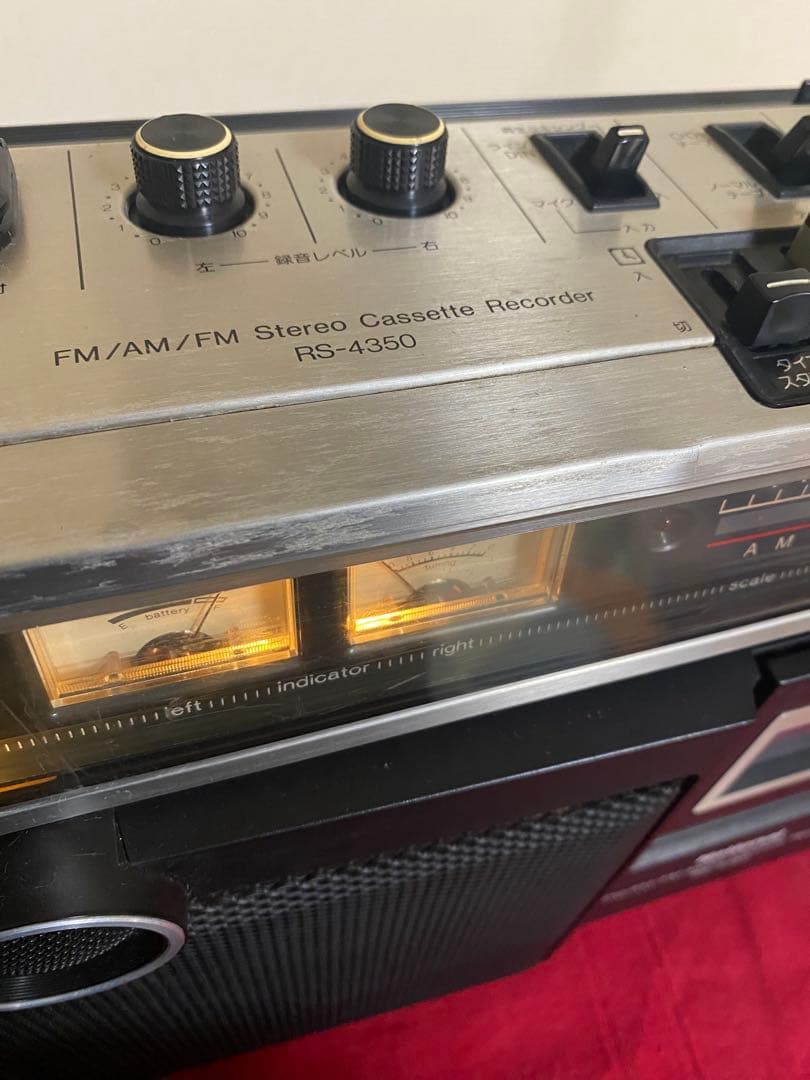 ナショナルラジカセRS-4350 希少カセット動作する　MAC ST-7