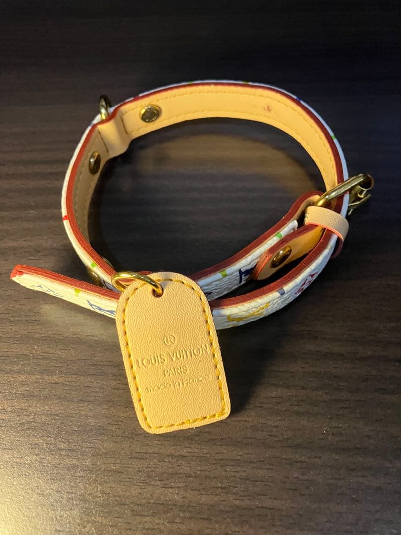 Louis Vuitton　ルイヴィトン　首輪　モノグラム　レザー　犬用品