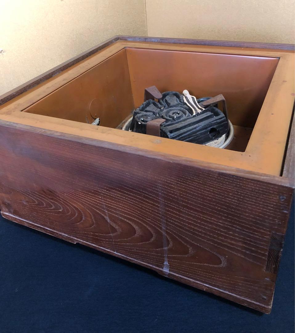 《R》茶道具 置炉 コード穴付 野々田式炭型電熱器付 1f