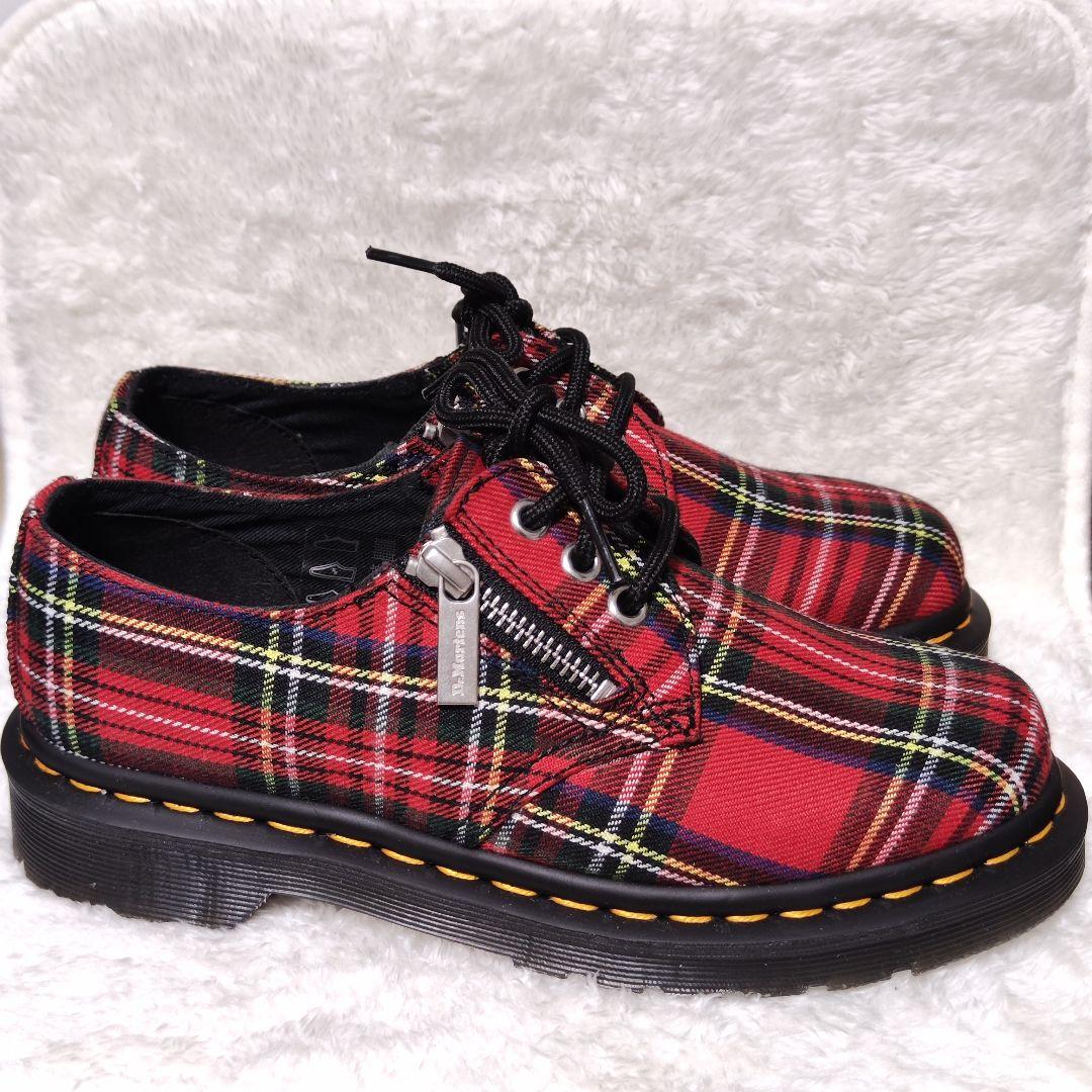 極美品✨ Dr.Martens ブーツ 3ホール 赤 タータンチェック 1461