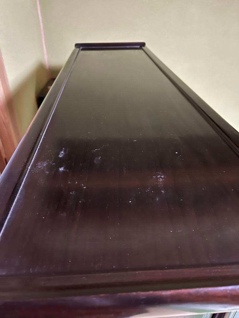 【2/8迄の出品】唐木 棚　無垢 茶棚 高さ違い棚 茶箪笥 レトロ　送料込