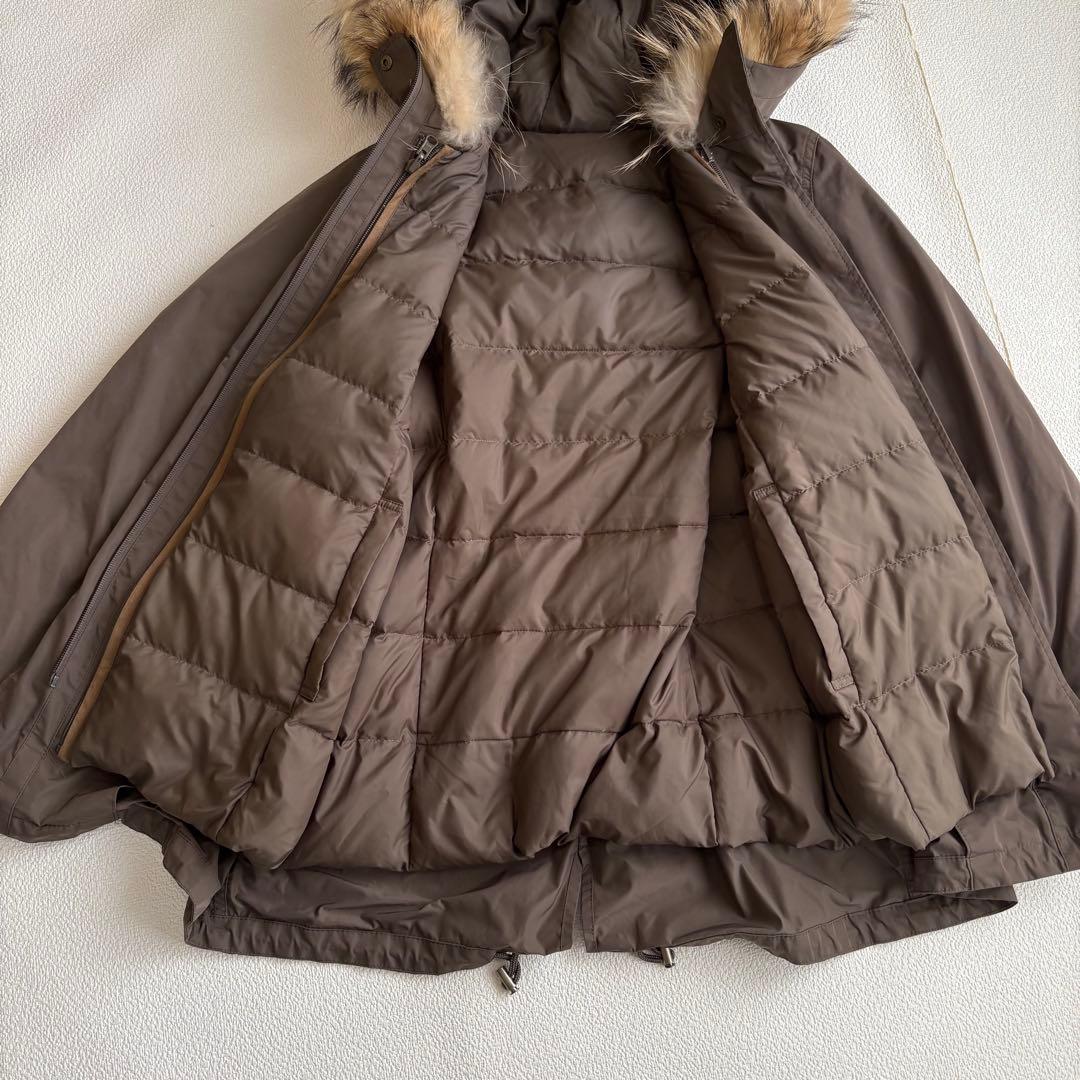 23区　3way タフタダウンライナーコートモッズコートブラウン40 洗える