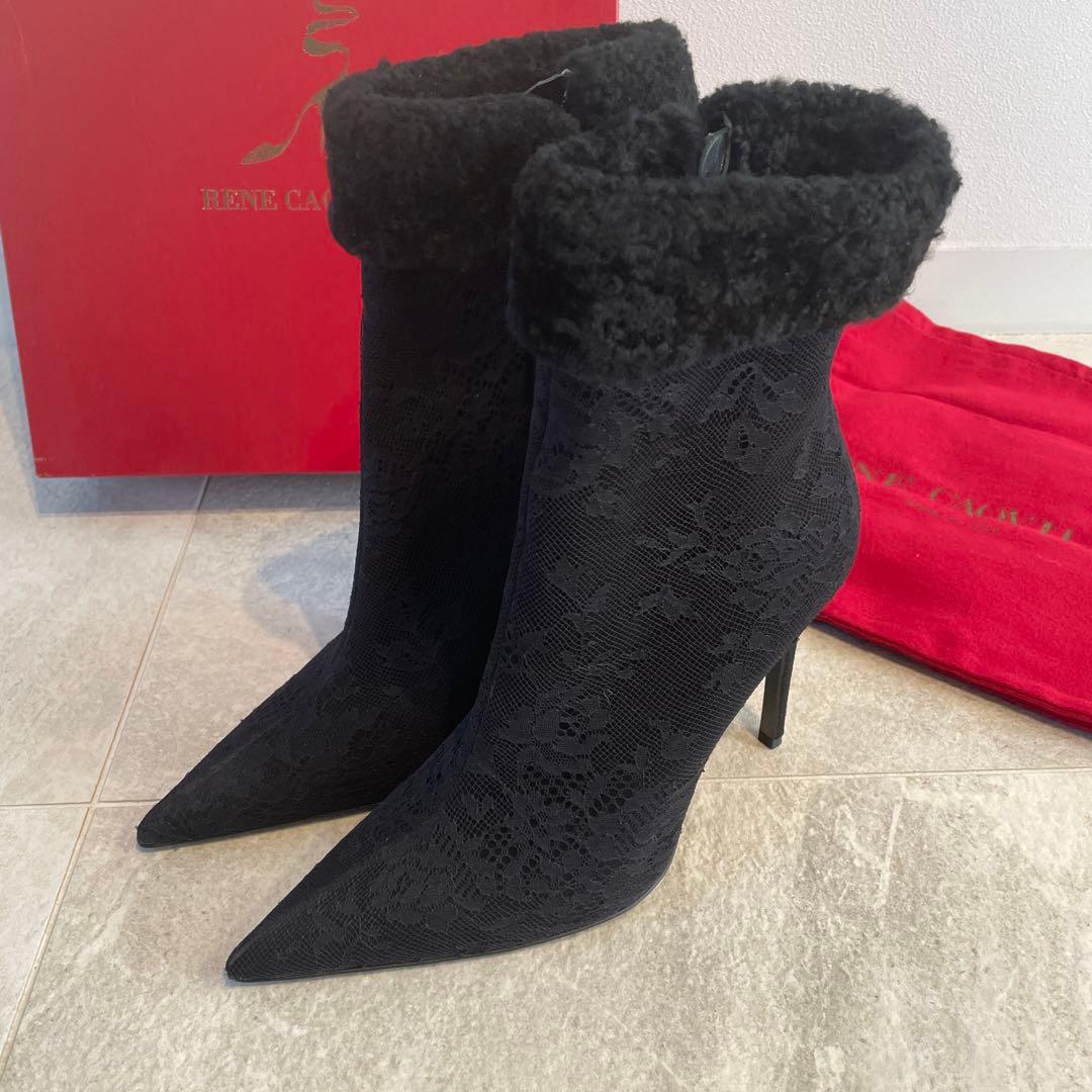 未使用　レネカオヴィラ　Rene Caovilla ミンク ファー ブーツ