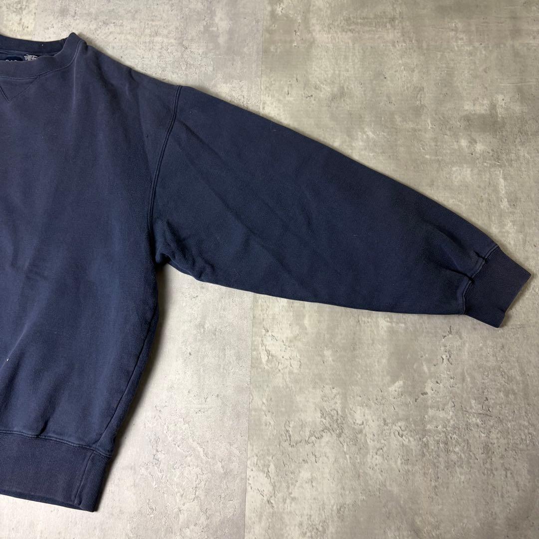 90s USA製 OLD GAP 無地 ブランク スウェット XL ネイビー 紺
